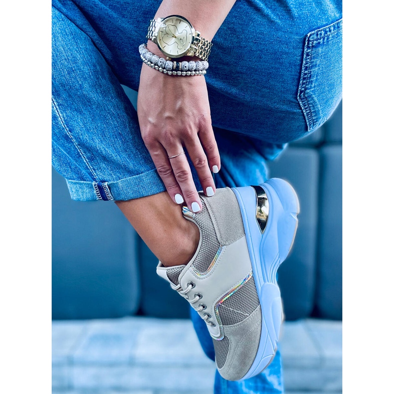 Sportovní boty na skrytém klínovém podpatku Toni Khaki zelená 1