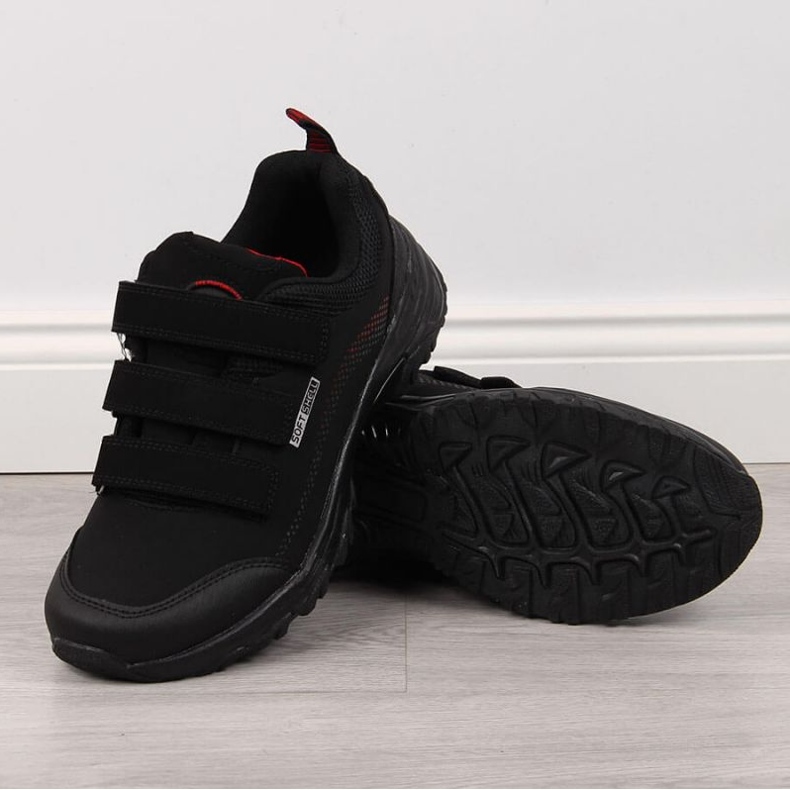 American Club W AM838A Trekové boty na suchý zip černo-červené černá 1