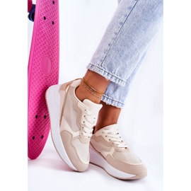 PG1 Klasické dámské tenisky béžová Salema béžový 2