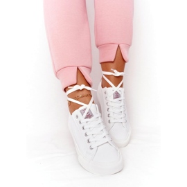 Big Star Dámské ekologické kožené tenisky Cross Jeans HH2R4001C bílé bílý 5