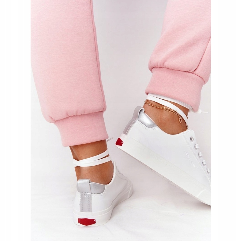 Big Star Dámské ekologické kožené tenisky Cross Jeans HH2R4001C bílé bílý 4