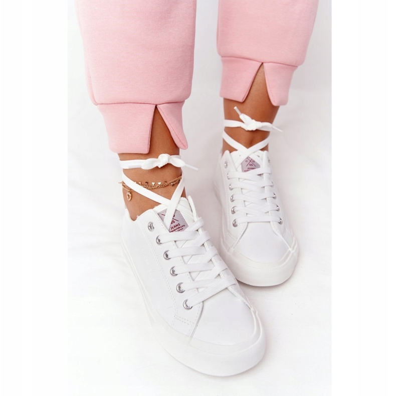 Big Star Dámské ekologické kožené tenisky Cross Jeans HH2R4001C bílé bílý 1