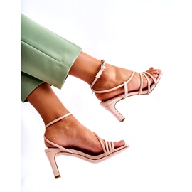 WS1 Klasické lakované sandály na vysokých podpatcích béžová Milani béžový 6