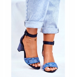 Dámské sandály Maciejka Leather Navy Blue 04235-17 / 00-5 námořnická modř modrý 2