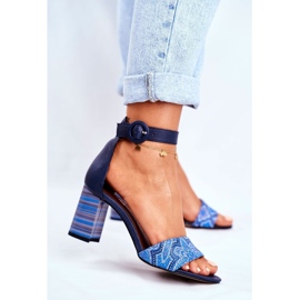 Dámské sandály Maciejka Leather Navy Blue 04235-17 / 00-5 námořnická modř modrý 1
