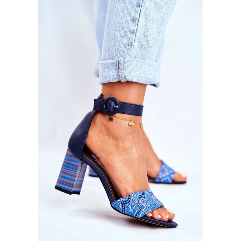 Dámské sandály Maciejka Leather Navy Blue 04235-17 / 00-5 námořnická modř modrý 1