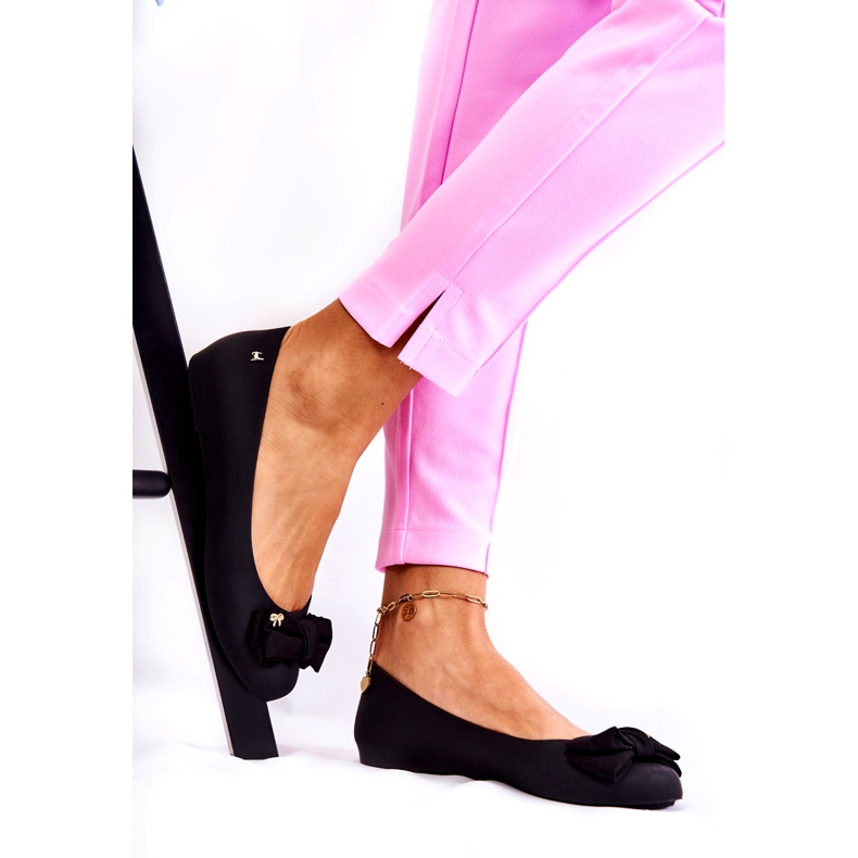 PH1 Dámské gumové baleríny Mašle Černá Fergie 1