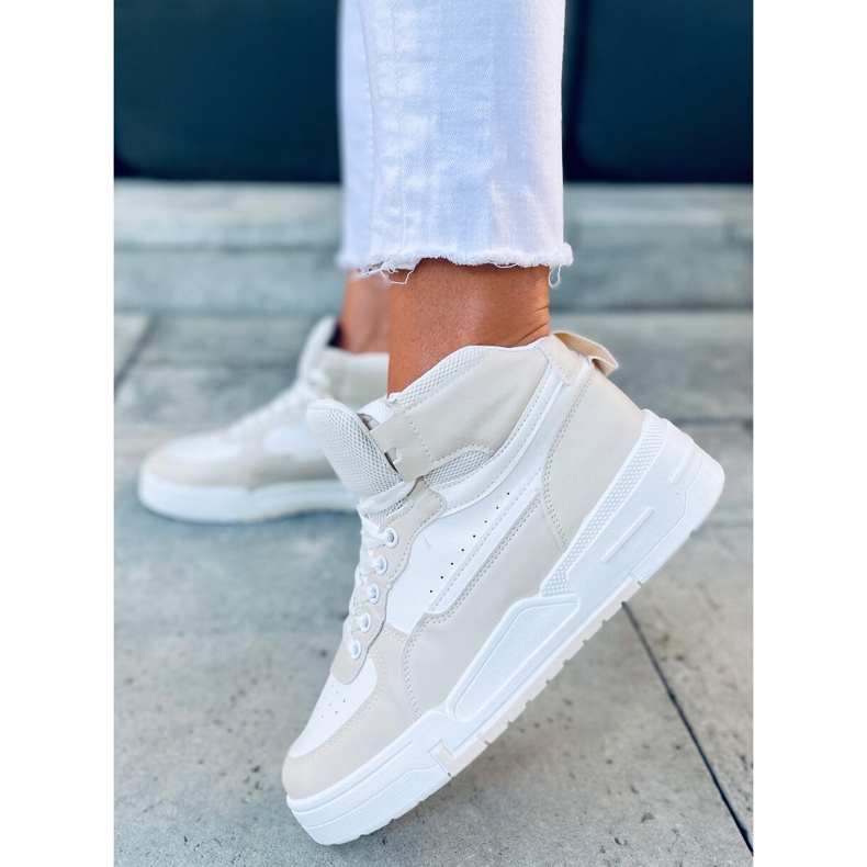 Vysoké tenisky Tiago Beige béžový bílý 1 Vysoké tenisky Tiago Beige béžový bílý 1