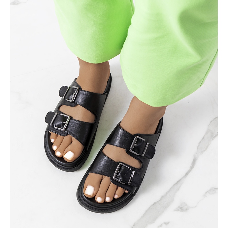 BM Černé dámské pantofle Grayson černý 1