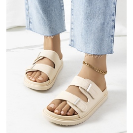 Béžové pantofle na platformě Boonah béžový 1