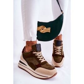 PS1 Dámské semišové sportovní boty Zeleno-béžová Elisse béžový zelená 1 PS1 Dámské semišové sportovní boty Zeleno-béžová Elisse béžový zelená 1