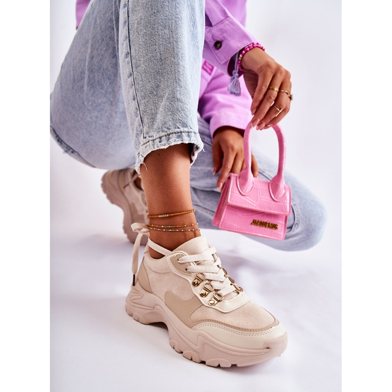 PG1 Dámská semišová sportovní obuv Tenisky Světle béžová Britany béžový 2 PG1 Dámská semišová sportovní obuv Tenisky Světle béžová Britany béžový 2