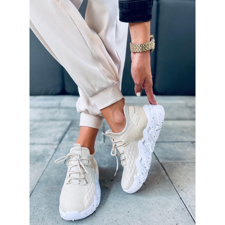 Ponožkové sportovní boty Indu Beige béžový 1 Ponožkové sportovní boty Indu Beige béžový 1