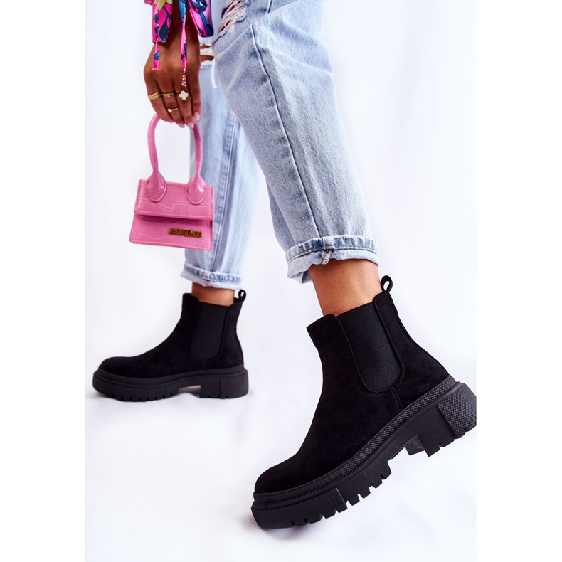 PS1 Černý Lorea Suede Slip On Pracovní Boty černá 2