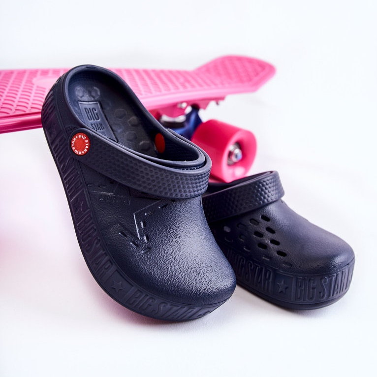 Dětské lehké pantofle Kroks Big Star II375002 Námořnická modrá modrý 2