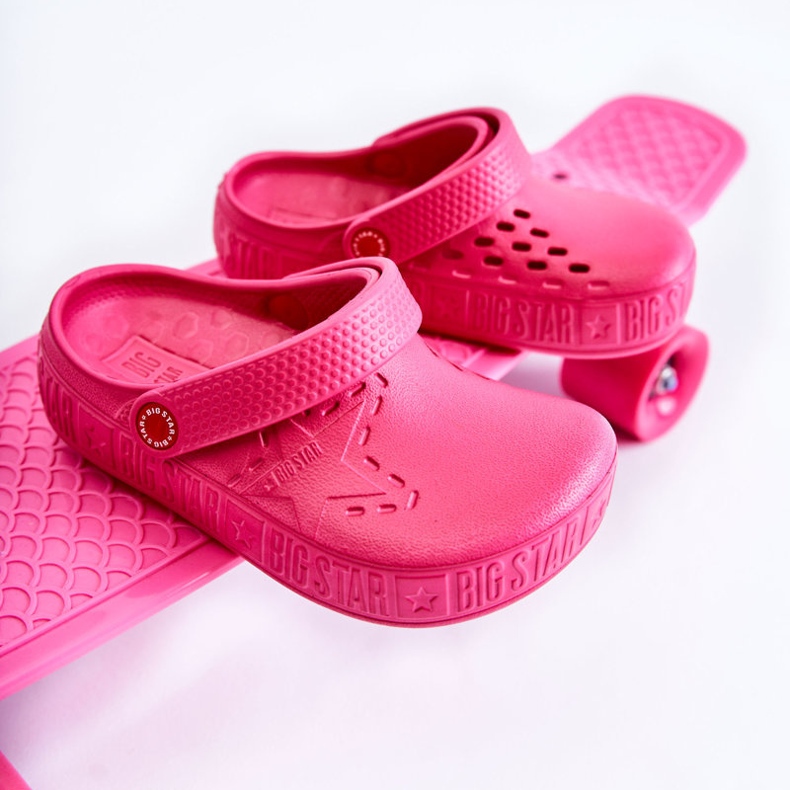 Dětské lehké pantofle Kroks Big Star II375006 Fuchsia růžový 2 Dětské lehké pantofle Kroks Big Star II375006 Fuchsia růžový 2