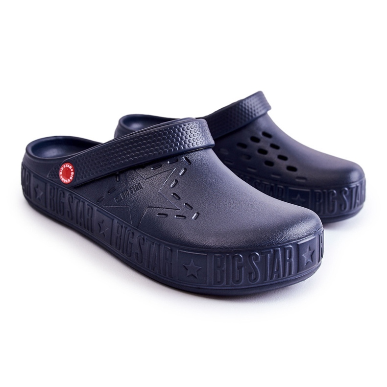 Pánské světlé pantofle Kroks Big Star II175002 Navy Blue modrý 1
