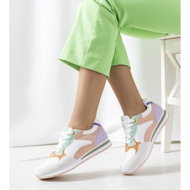 Dámské bílé a fialové tenisky Kindler bílý fialový růžový 1