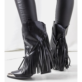 Černé kovbojské boty Wando černý 1