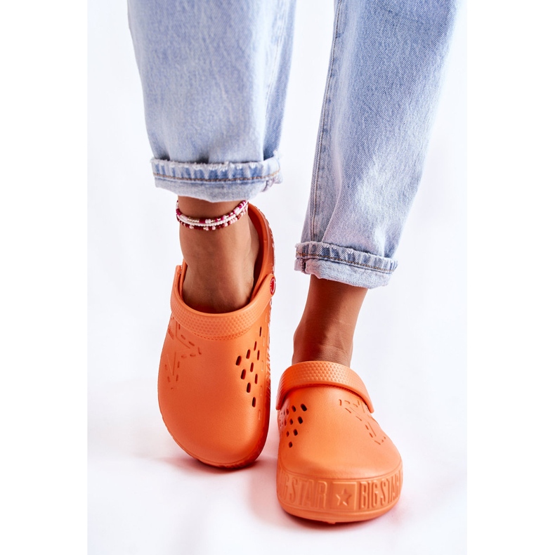 Dámské lehké pantofle Kroks Big Star II275005 Orange pomerančový 2