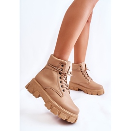 Dámské boty Warm Trappers Beige Flavin béžový 2