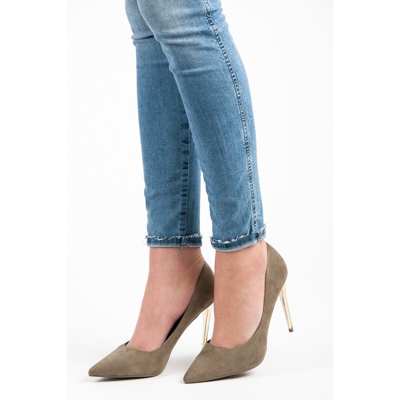 Seastar Semišové Lodičky Na Kolíku šedá 1