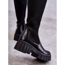 PS1 Dámské vysoké boty Workers Black Austin černý 2