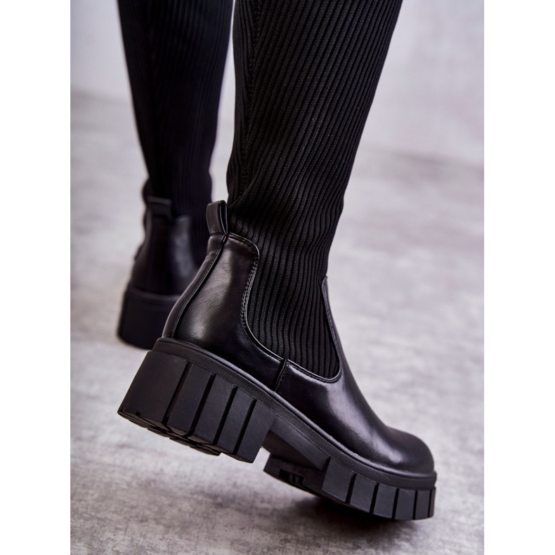 PS1 Dámské vysoké boty Workers Black Austin černá 2