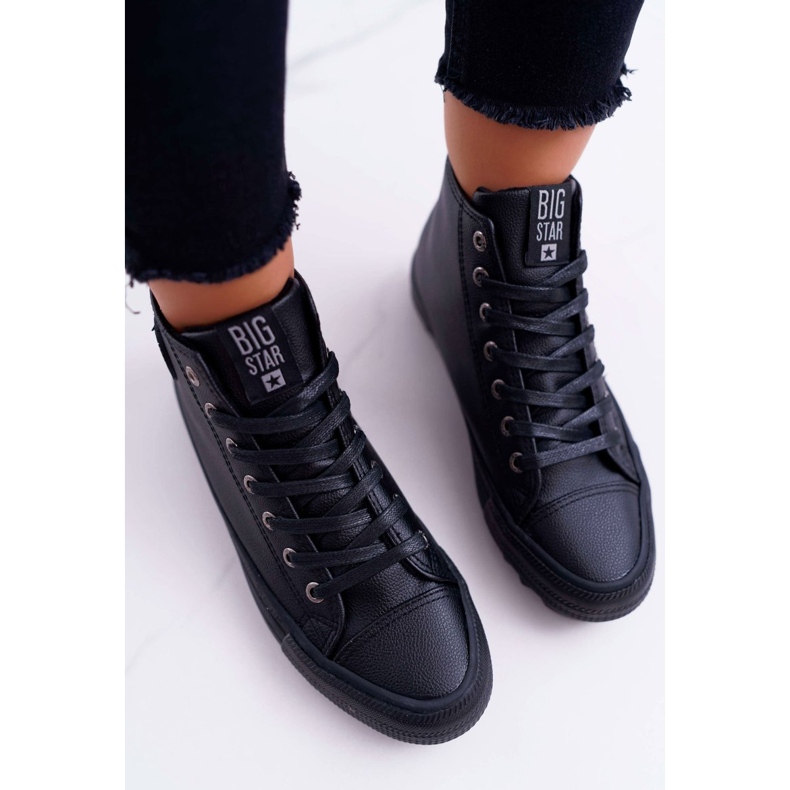 Dámské tenisky Big Star High Warmed Black EE274110 černý 2
