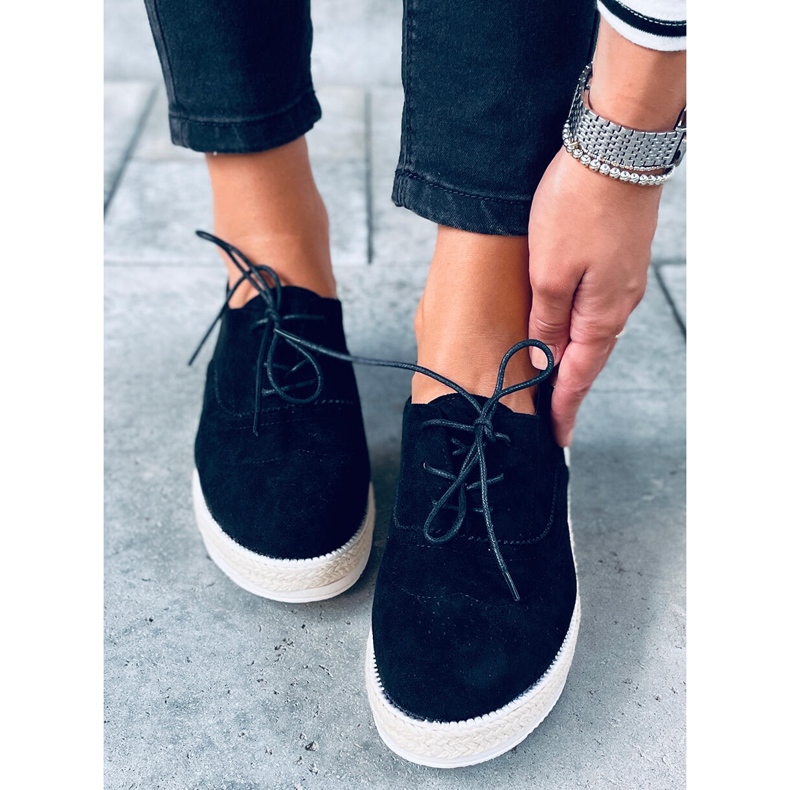 Dámské mokasíny, espadrilky Apia Black černý 2