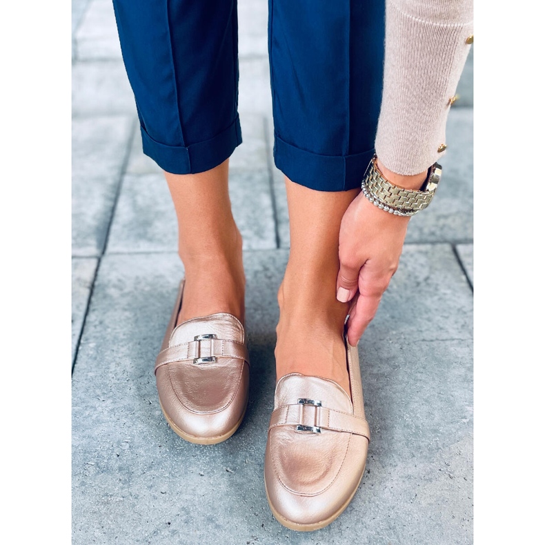 Dámské mokasíny Alma Gold zlatý 2