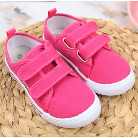 Růžové dívčí tenisky Atletico na suchý zip růžový 2