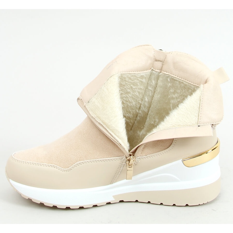 Kozačky na sportovní podrážce Zazul Beige béžový 1 Kozačky na sportovní podrážce Zazul Beige béžový 1