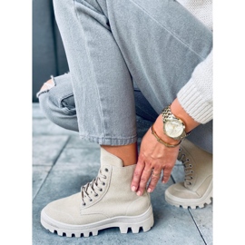 Trekové kotníkové tenisky Mariko Beige béžový 1