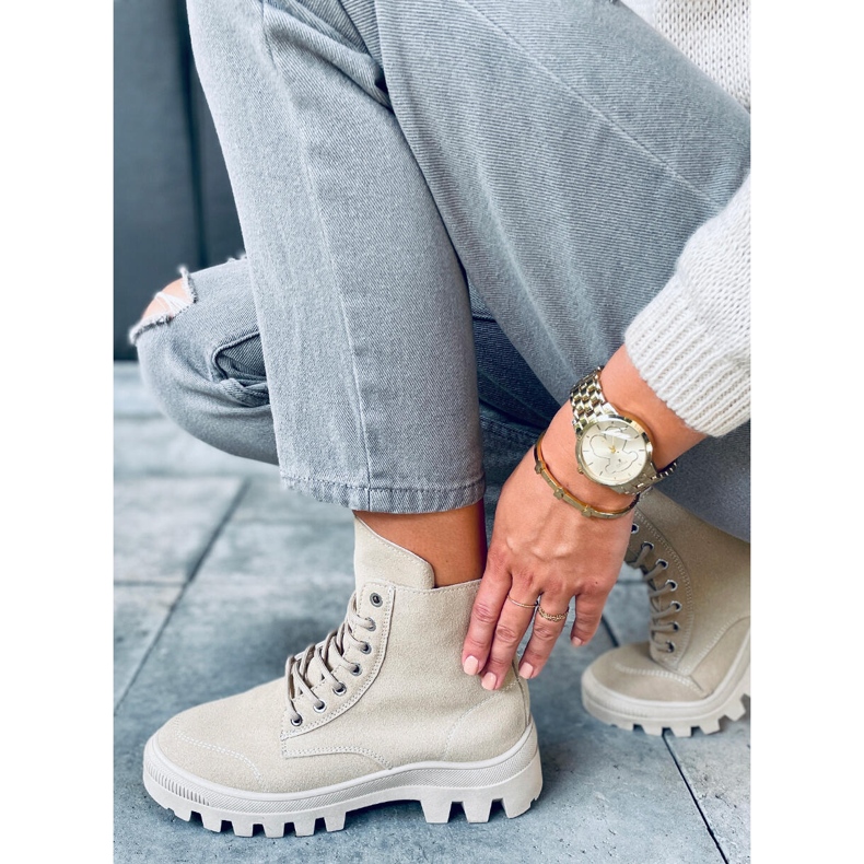 Trekové kotníkové tenisky Mariko Beige béžový 1