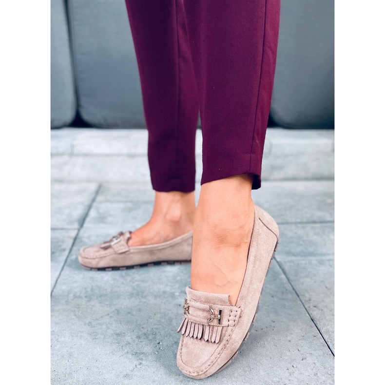 Dámské mokasíny Leif Khaki béžový 1