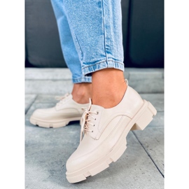 Mokasíny na vysoké podrážce Unna Beige béžový 1