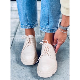 Mokasíny na vysoké podrážce Unna Beige béžový 2