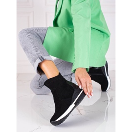 Dámské sportovní boty Vinceza na černé platformě černá 2