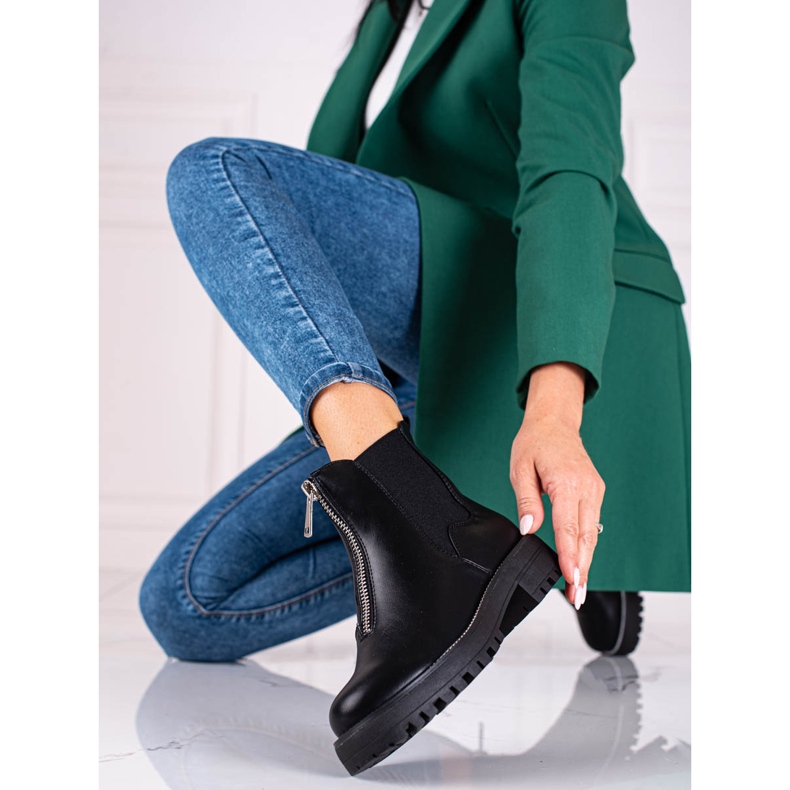 Dámské černé dělníky Shelovet na zip černá 1