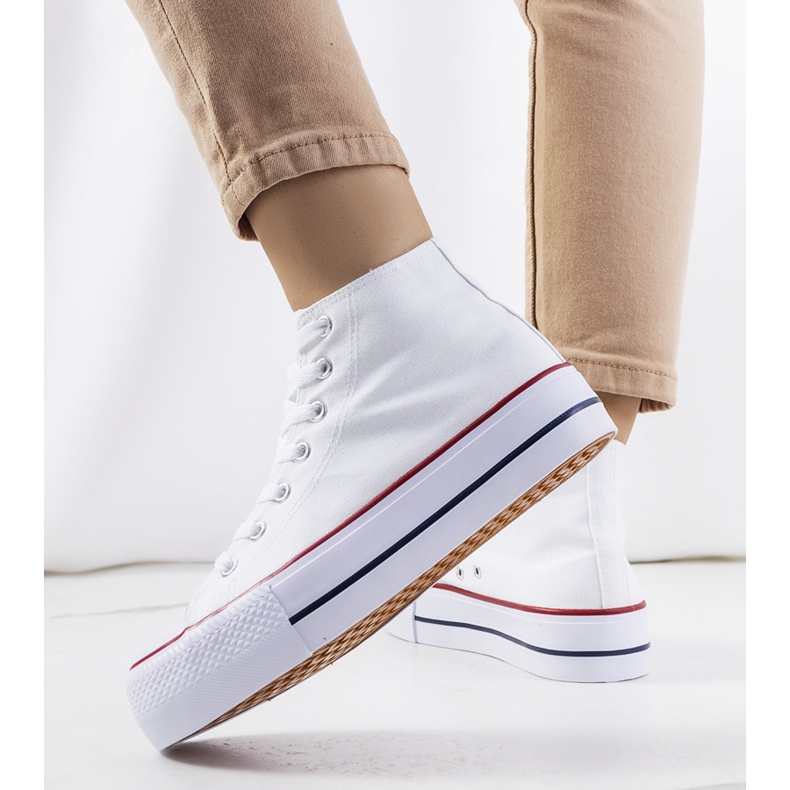 Bílé tenisky na platformě Korgay bílý 1