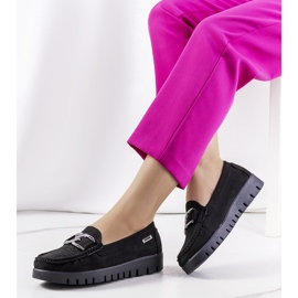 Černé mokasíny na platformě Campini černá 1