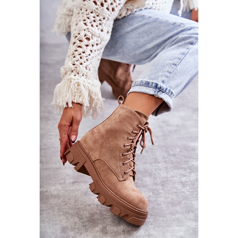 PG1 Semišové teplé boty Workers Brown Darvin hnědý 2 PG1 Semišové teplé boty Workers Brown Darvin hnědý 2