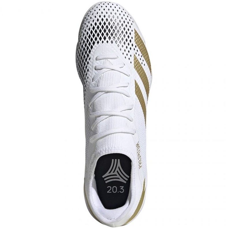 Kopačky Adidas Predator 20.3 L In M FW9192 bílý zlatý 1