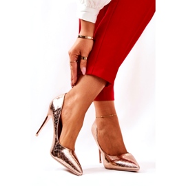 WS1 Špendlíky s hadím vzorem Rose Gold Tissoria zlatý 3