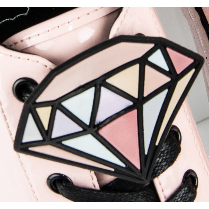 Betler Diamantově lakované tenisky růžový 1