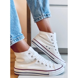 Plátěné tenisky Jude White kotníkové bílý 1