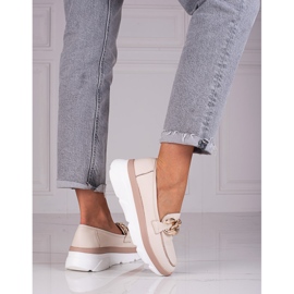 Boty Loafers Beige od Vinceza béžový 1
