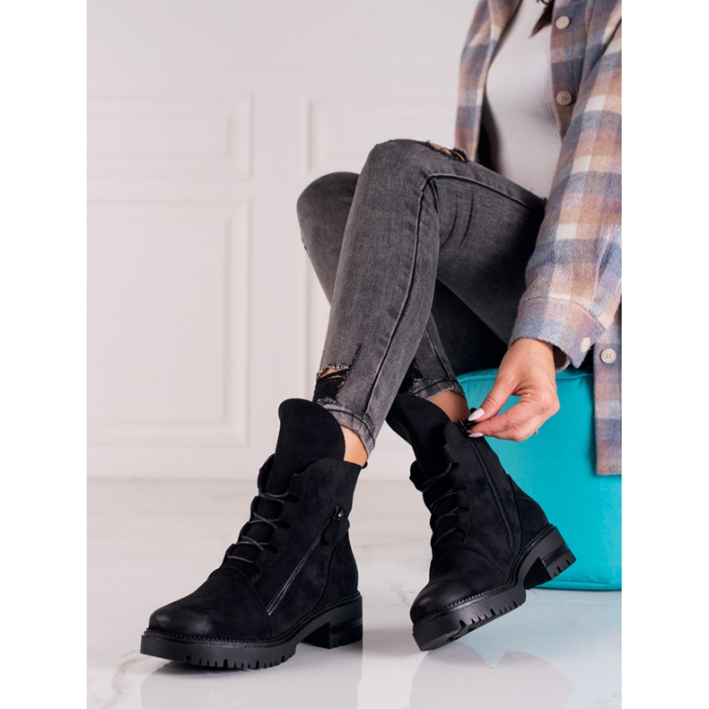 Černé semišové tašky W. Potocki černý 1