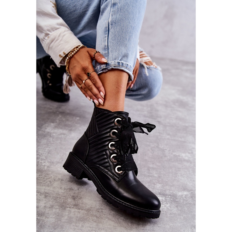 PG1 Černé Torino Prošívané Boty S Oteplením černá 1